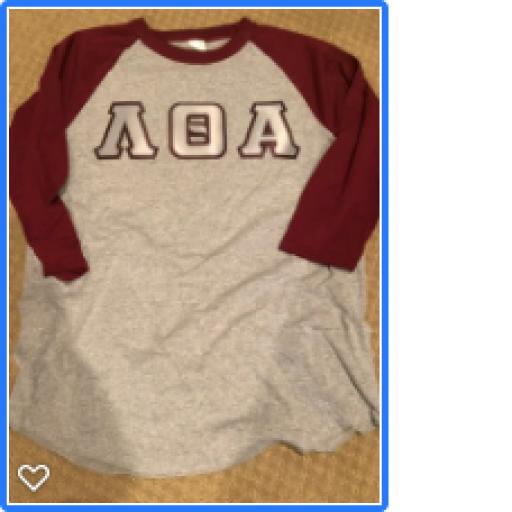LTA 3/4 Sleeve Two Tone Shirt with Twill letters